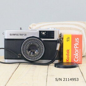 【整備済】【保証付】　オリンパス　OLYMPUS TRIP 35　S/N 2114953（ケース・フイルム付セット）　フィルムカメラ　フイルムカメラ　【中古】