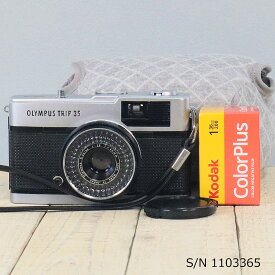 【整備済】【保証付 】 オリンパス　OLYMPUS TRIP 35　S/N 1103365（ケース・フイルム付セット）　フィルムカメラ　フイルムカメラ　【中古】