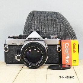 【整備済】【保証付 】　オリンパス　OLYMPUS OM-2 S/N 498160　レンズ　G.ZUIKO AUTO-S 50mm F1.4 S/N 809525（ケース・フイルム付セット）　中古カメラ　フィルムカメラ【中古】