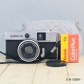 【整備済】【保証付 】　オリンパス　OLYMPUS PEN EED　S/N 125201（ケース・フイルム付セット）　フィルムカメラ　フイルムカメラ　【中古】