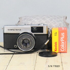 【整備済】【保証付】　オリンパス　OLYMPUS TRIP 35　S/N 778321（ケース・フイルム付セット）　フィルムカメラ　フイルムカメラ　【中古】