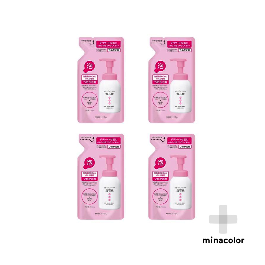 コラージュフルフル 泡石鹸 ピンク つめかえ用 210mL デリケートゾーンに 薬用抗菌石鹸 (医薬部外品) ×4個セット