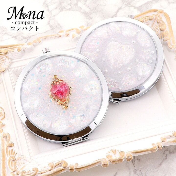 楽天市場 コンパクトミラー ミラー ミニ鏡 手鏡 拡大鏡 携帯 おしゃれ かわいい 丸 かわいい オシャレ 手作り ギフト プレゼント コンパクト 上品 魔法 魔女っ子 ゆめかわいい スマホケース専門店ミナショップ