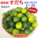 【クール便 送料無料】すだち 【小玉サイズ M～2L 1 kg入り】訳あり品（色付き 黄色 小粒 キズ少々）徳島県産 スダチ 一搾り用