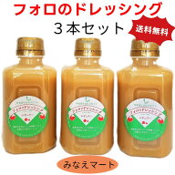 フォロのドレッシング 【徳用330mlx3本 】みなえマート特選品 乳化液状ドレッシング 手造り 化学調味料無…