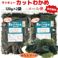 【特許出願中】カットわかめ 鳴門産【120g×2袋】送料無料 メール便 産地直送湯通し塩蔵カットわかめ ワ…