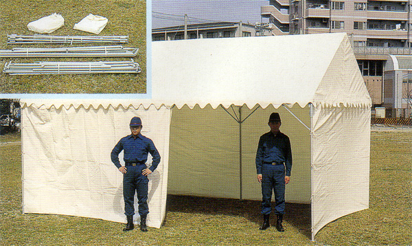 シンプルな構造 OK式テント1．5×2間 【避難生活用品】