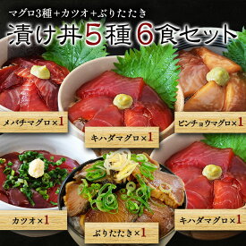 海鮮丼 セット 冷凍 【 漬け丼 6袋セット 6人前 メバチマグロ ビンチョウマグロ カツオ ぶりたたき 各1袋 キハダマグロ 2袋】 冬ギフト マグロ漬け 鮪 めばち きはだ マグロ 鰹 かつお ぶり ギフト プレゼント 海鮮セット お中元 父の日