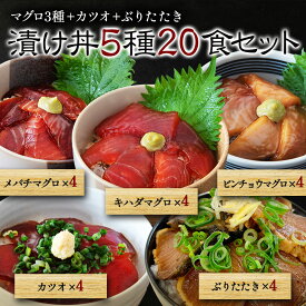 御中元 海鮮丼 セット 冷凍 【 漬け丼 20袋セット 20人前 メバチマグロ キハダマグロ カツオ ぶりたたき ビンチョウマグロ 各4袋 】 マグロ漬け 鮪 めばち きはだ びんちょう まぐろ マグロ 鰹 かつお ぶり ギフト プレゼント 海鮮セット 父の日