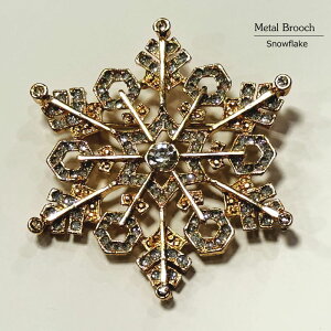 �N���X�}�X���^���u���[�`�@�X�m�[�t���[�N�@Christmas Metal Brooch�@�������@�N���X�}�X�v���[���g�ɍœK
