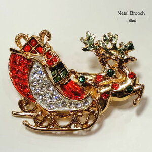 �N���X�}�X���^���u���[�`�@�\���@Christmas Metal Brooch�@�������@�N���X�}�X�v���[���g�ɍœK