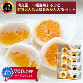 お歳暮 一福百果 紅まどんな大福4個 まるごとみかん大福5個 合計9個セット 愛媛県今治にある和菓子屋 清光堂 ギフト のし対応可 冬ギフト