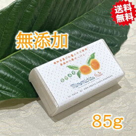 【送料無料】みなみちたフルーツソープ（85グラム）無添加石鹸 無添加 せっけん フルーツ 石鹸 ビワ エキス びわ エキス 枇杷エキス フルーツエキス びわの葉エキス ビワの葉エキス 固形石鹸 固形せっけん 固形 石けん 固形ソープ 保湿 ギフト みなみちたフルーツ