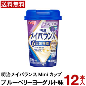 メイバランスミニ カップ ブルーベリーヨーグルト味 125mL 12本入 【送料無料】 まとめ買い 栄養補給 流動食 介護 総合栄養食品 栄養機能食品