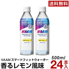 明治 ヴァーム スマートフィット ウォーター（香るレモン風味） 500ml 24本 【送料無料】【常温便】meiji 【ヴァーム(VAAM)】 スポーツ飲料　ダイエット　体脂肪　機能性表示食品　ヴァームスマートフィットウォーター ケース