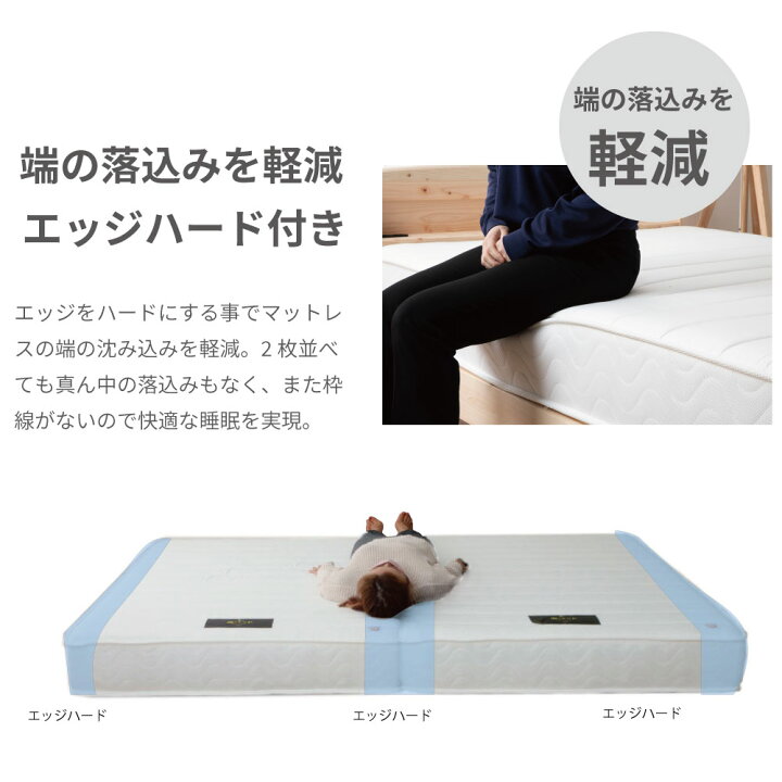 マラソン限定|7%OFFクーポン|ダブルサイズ 日本製【夜香ハイグレード】ポケットコイルマットレス 平行配列 製造直後に真空圧縮しコンパクトにお届け お子様も安心の 防菌 防臭 防ダニ加工済 広島工場での受注生産品 佐川急便対応商品 源ベッド セミダブルサイズ 日本製ポケットコイルマットレス 交互配列 枠線付きで端がしっかり 防菌 防臭 防ダニ加工済 広島工場での受注生産品