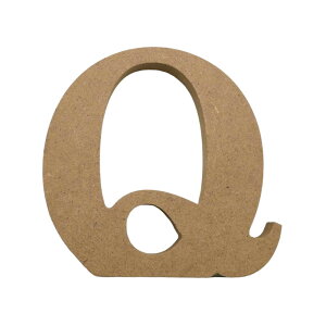 アルファベット & 数字 オブジェ 【Q】 木製 MDF イニシャル アルファベットレター インテリア ベース材 DIY イニシャルオブジェ ウエルカムオブジェ ベース材 DIY
