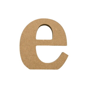アルファベット & 数字 オブジェ 【小文字e】 木製 MDF イニシャル アルファベットレター インテリア ベース材 DIY イニシャルオブジェ ウエルカムオブジェ ベース材 DIY