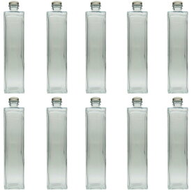 ハーバリウム 瓶 四角 500ml 10本セット キャップ付き 横浜ハーバリウム弐番店