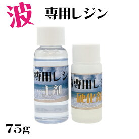 波専用レジン エポキシレジン 75g レジンアート 海 波の製作に適した 臭いの少ない 二液性 エポキシ樹脂 日本製 波アートのために開発された エポキシレジン 高い透明度 着色性