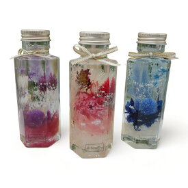 ハーバリウム ＼ラッピング付き／ 完成品 100ml 六角 人気 花 ギフト プレゼント 卒業 記念日 お返し お祝い 新生活 開店祝 結婚祝 退職祝い 結婚祝い 小さめ 女性 オイル オシャレ お祝い 誕生日 母親 母 義母 お母さん 妻
