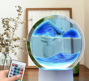 砂の絵 LEDライト付き 3D サンドアートピクチャー サンドアート 砂 動く砂のアート 飾り 置物 面白い 3D抽象的な風景 オフィスの装飾