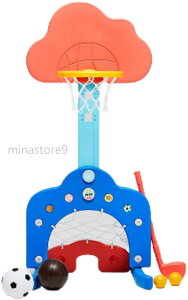 バスケットゴール レッド バスケットボール サッカー ゴルフ 1台3役 3in1 バスケットゴール 室内 こども用 バスケ ゴール サッカーゴール サッカーゲーム 子ども プレゼント 室内