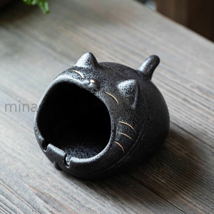 楽天市場】灰皿 プッシュ 可愛い灰皿 プレゼント 陶器 卓上 灰皿 