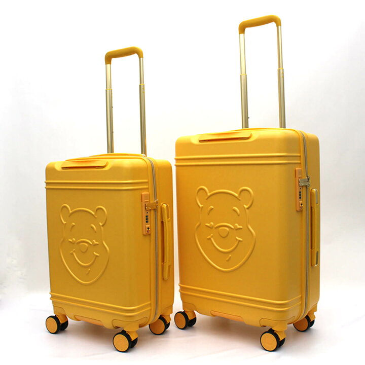 楽天市場 スーツケース ジッパー プーさん Pooh ディズニー Mサイズ Hap2212 55 激安スーツケース専門店ミナショコ
