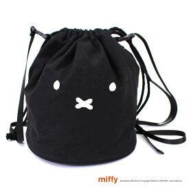 11%OFF CP配布！ スーパーSALE ミッフィー 巾着ショルダーバッグ フェイス柄 キャンバス ポーチ スマホ miffy シフレ 6045