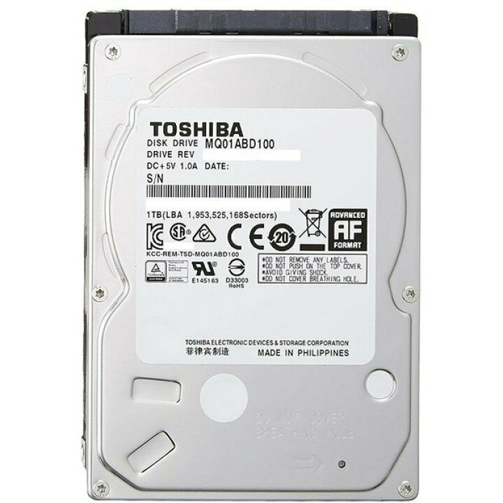 楽天市場】東芝 TOSHIBA製 内蔵ハードディスク HDD 1TB 2.5インチ 