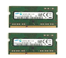 4GB×2枚 Samsung サムスン製 純正 ノートPC用 メモリ 204ピン SODIMM DDR3L-1600 PC3L-12800S 1600MHz RAMメモリモジュール 1.35V 低電圧M471B5173EB0-YK0【新品バルク品】二枚組