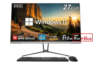 Windows11 fXNgbvp\R PC ̌^ WPS Office2t 27^ Vi SSD 512GB 8GB+8GB=16GB  Xg[WE݉\ Core i3-1115G4 IPSt tHD 27C`j^[t L[{[h ƃ}EXt