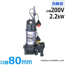 寺田ポンプ 水中ポンプ PGA6-2200 (三相200V/2.2kW/自動型) [テラダポンプ]