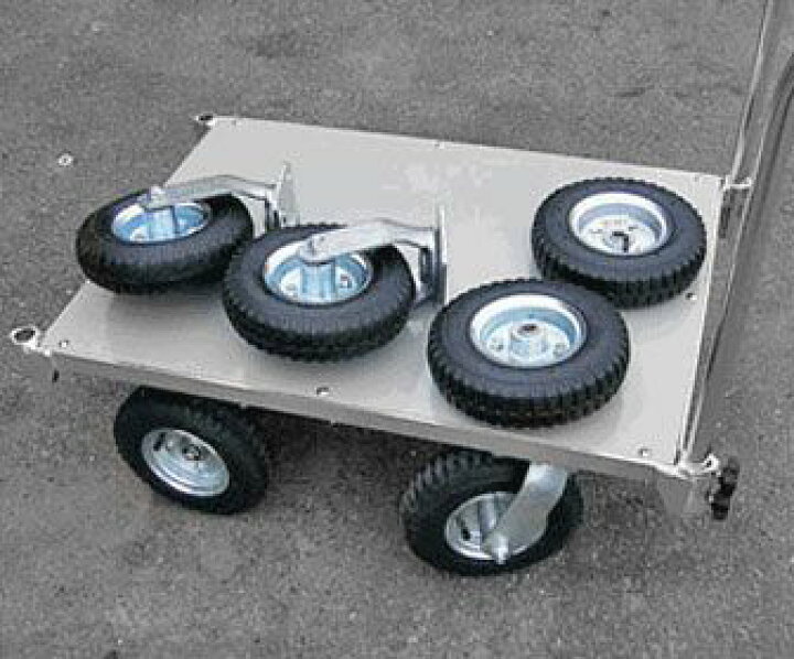 楽天市場 ミナト 台車用空気入りタイヤ4本セット 自在輪2本 固定輪2本 Mac 100対応 ミナトワークス ミナトワークス