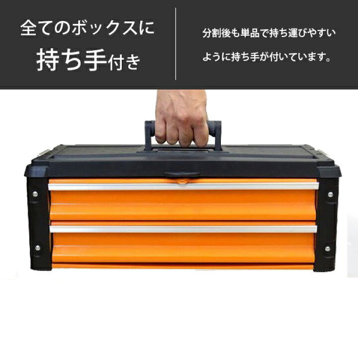 楽天市場 ミナト 4段移動型ツールボックス Tb 40dx 引き出し付き ベアリング付きレール 工具箱 ツールチェスト ミナトワークス