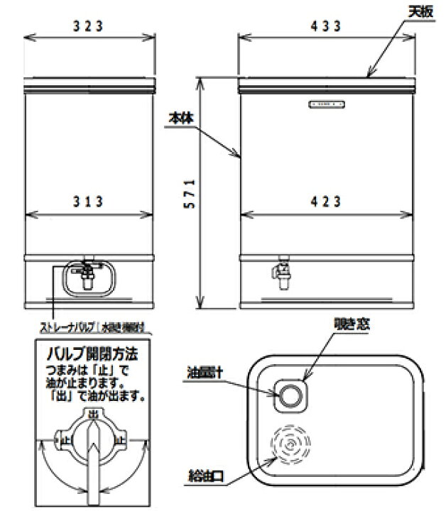 楽天市場】サンダイヤ 灯油タンク 50型 KS3-50N (屋内設置/直結型 