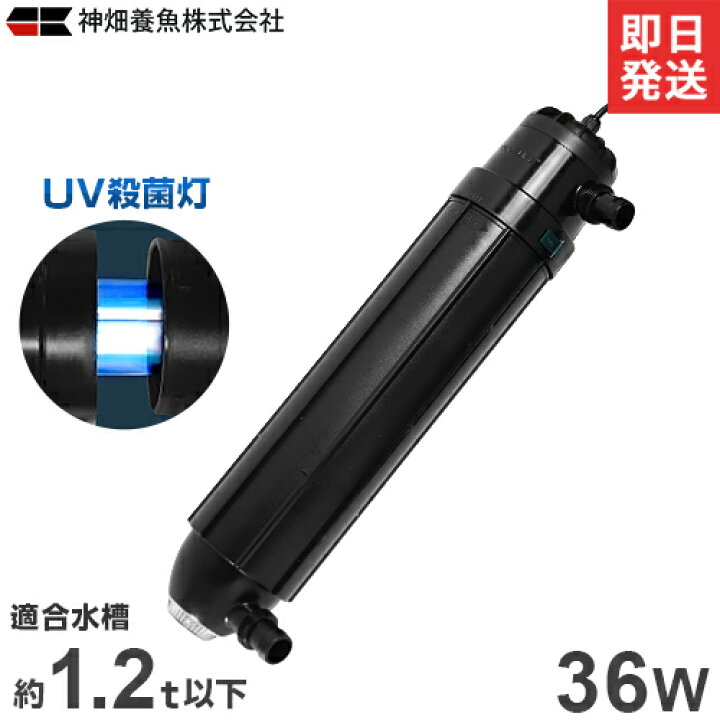 楽天市場】カミハタ UV殺菌灯 ターボツイストZ 36W (約1200L以下の水槽  