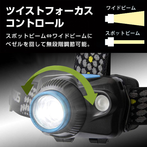 ジェントス LEDヘッドライト ダブルスター WS-243HD (ハイブリッド／580lm) [LEDヘッドライト] | ミナト電機工業
