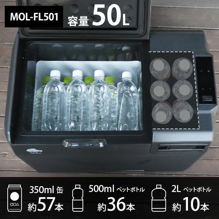 楽天市場】M.O.L ポータブル冷蔵庫＆冷凍庫 30L 40L 50L (DC12V 