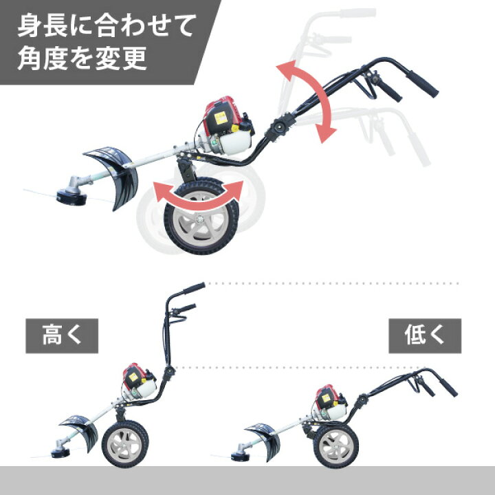 楽天市場】カーツ 手押式 草刈り機 4ストエンジン式 ホンダGX搭載 