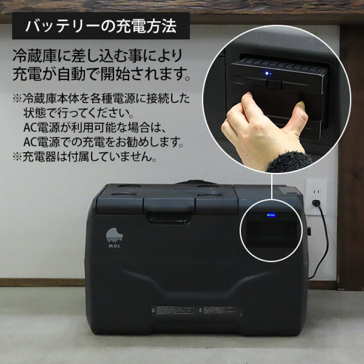 楽天市場】M.O.L ポータブル冷蔵庫 MOL-FL専用 リチウムバッテリー MOL 
