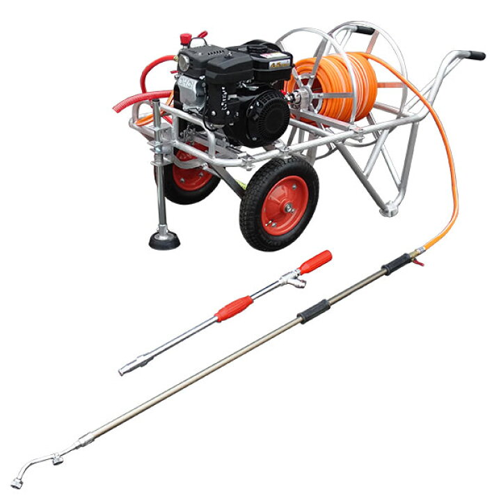 楽天市場 ミナト ロビン4hpエンジン付き 中型3連動噴 高圧ホース50m付きセット 最高圧4mpa吸水量l Min 噴口2種類 移動運搬車付き セット動噴 動力噴霧器 動噴セット 防除機 ミナト電機工業