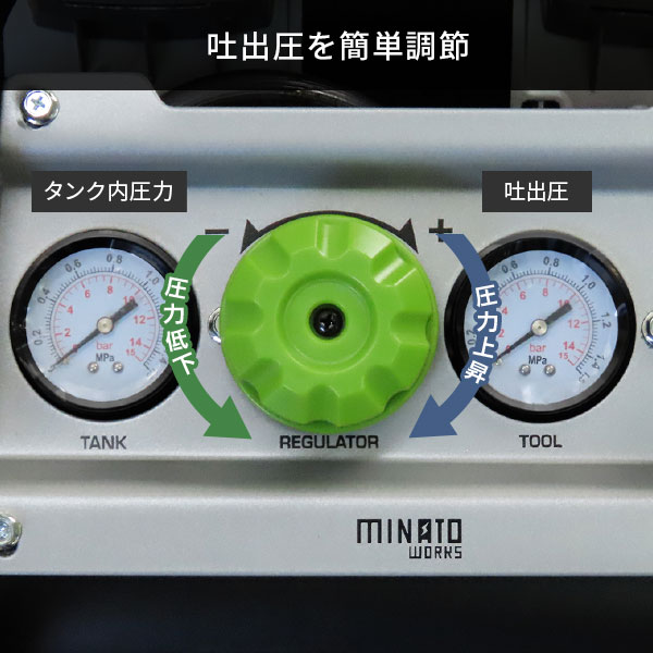 楽天市場】ミナト エアーコンプレッサー 静音オイルレス型 CP-61Si 