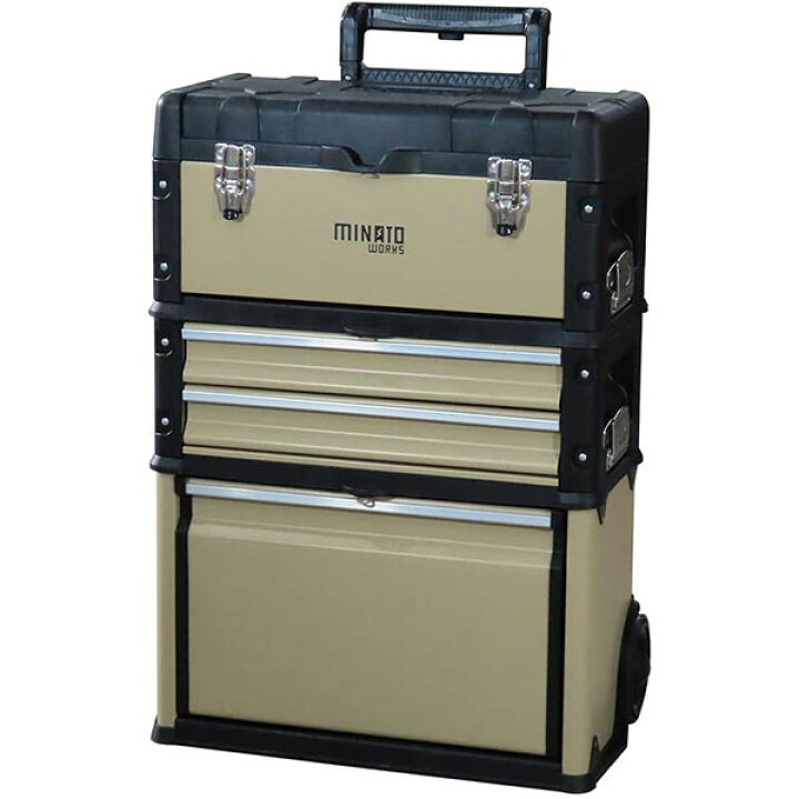 楽天市場】ミナト 4段移動型ツールチェスト TB-40DX (引き出し付き  