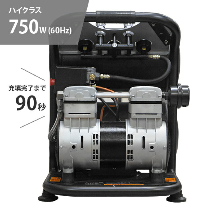 楽天市場】ミナト エアーコンプレッサー 静音オイルレス型 CP-20Si 