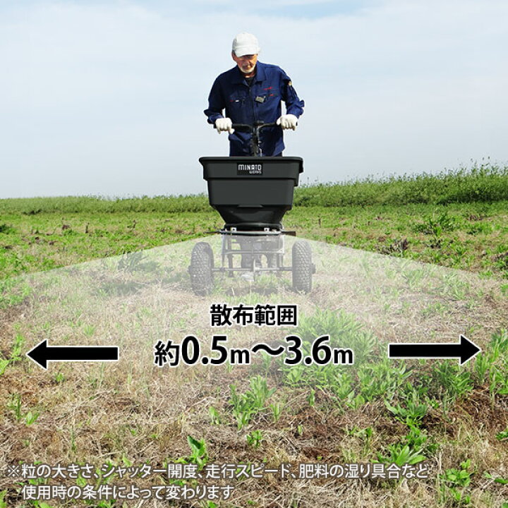 楽天市場】ミナト 肥料散布機 手押し式 ブロキャス60 MBC-60S 