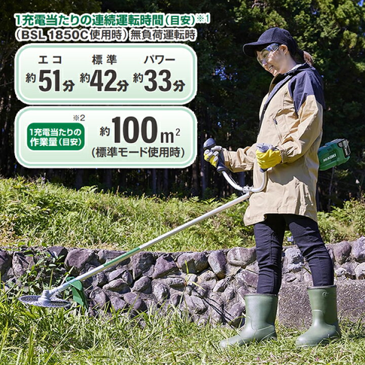 楽天市場】HiKOKI 18V コードレス刈払機 CG18DA(JC) 5.0Ah蓄電池＆急速 