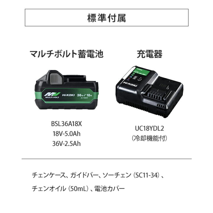 楽天市場】HiKOKI 18V ミニチェンソー マルチボルト蓄電池・充電器付き 