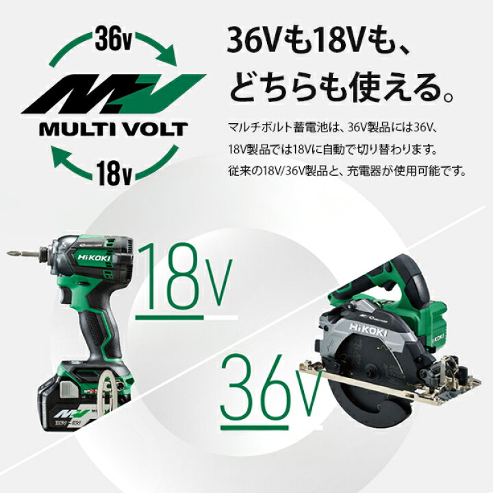 新品未使用ハイコーキマルチボルトバッテリーBSL36A18と充電器セット 